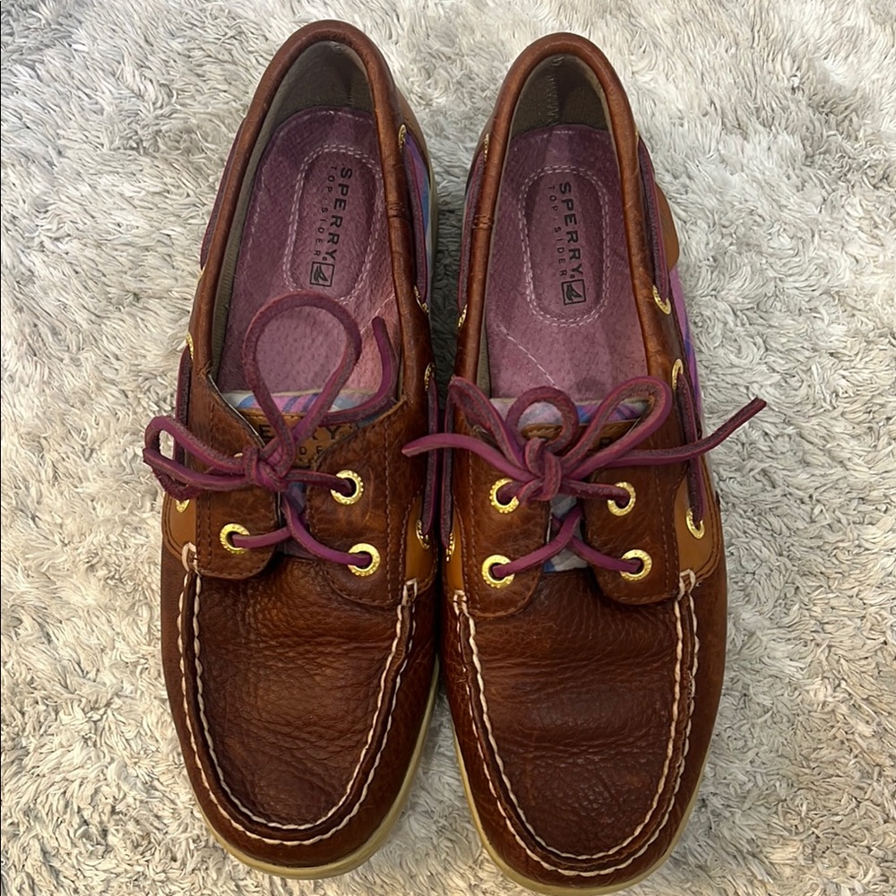 Sperry Brown Loafers with Classic Rawhide Laces